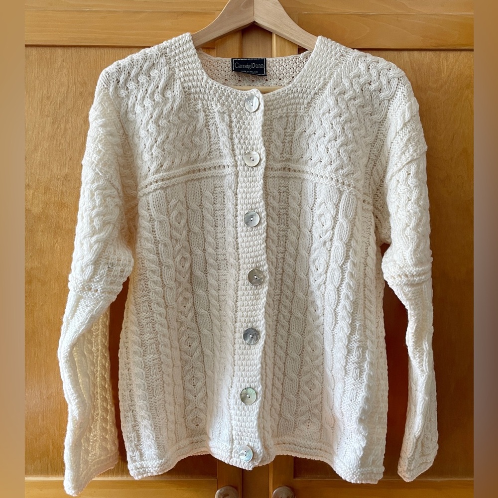 Hand Knit Irish Cardigan